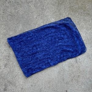 blue floral scarf
